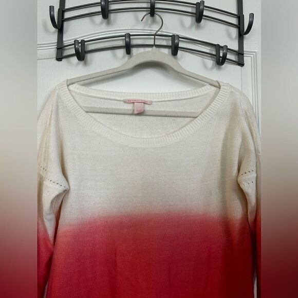 Pink Victoria secret off the shoulder sweater ombre pink women’s medium - Picture 9 of 14